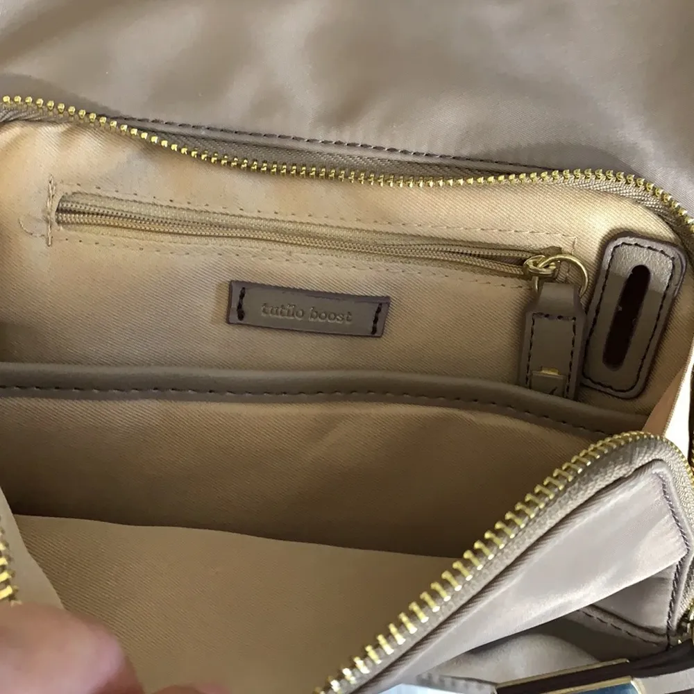 tutilo new york • nylon backpack adjustable straps Tan - Image 13