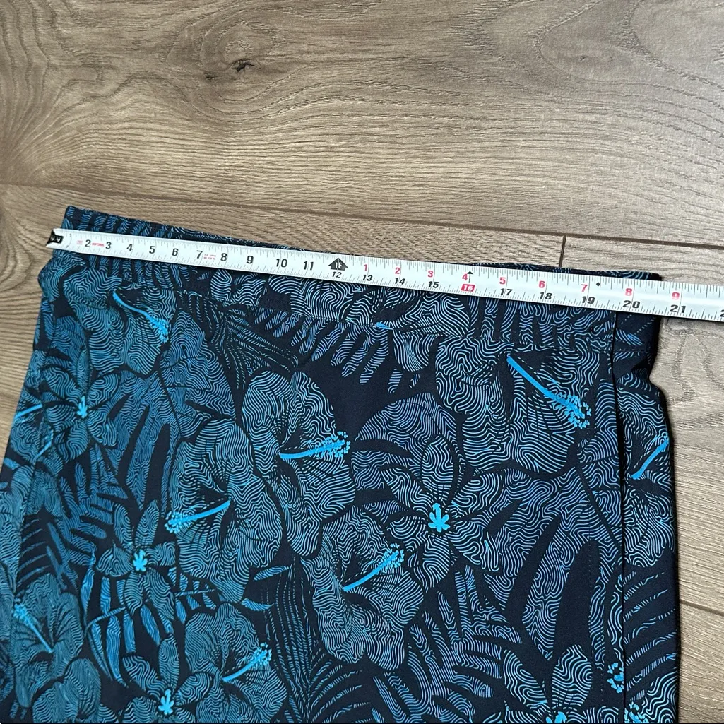 RipSkirt Hawaii 19” Wrap Beach Coverup Skirt Blue Floral‎ Size XXL - Image 8