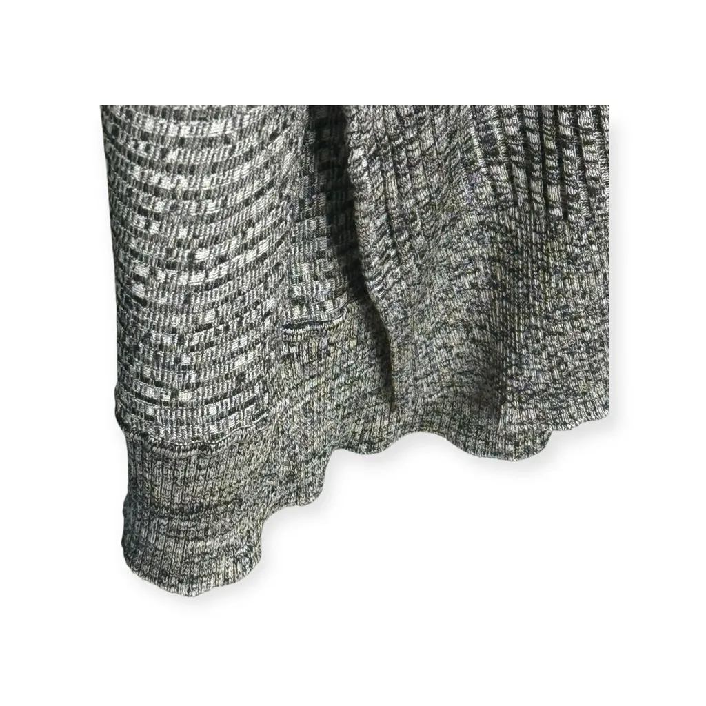 Exclusively Misook 𖤐 Asymmetrical V Neck Knit Tunic Sweater 𖤐 Black White 𖤐 XL - Image 10