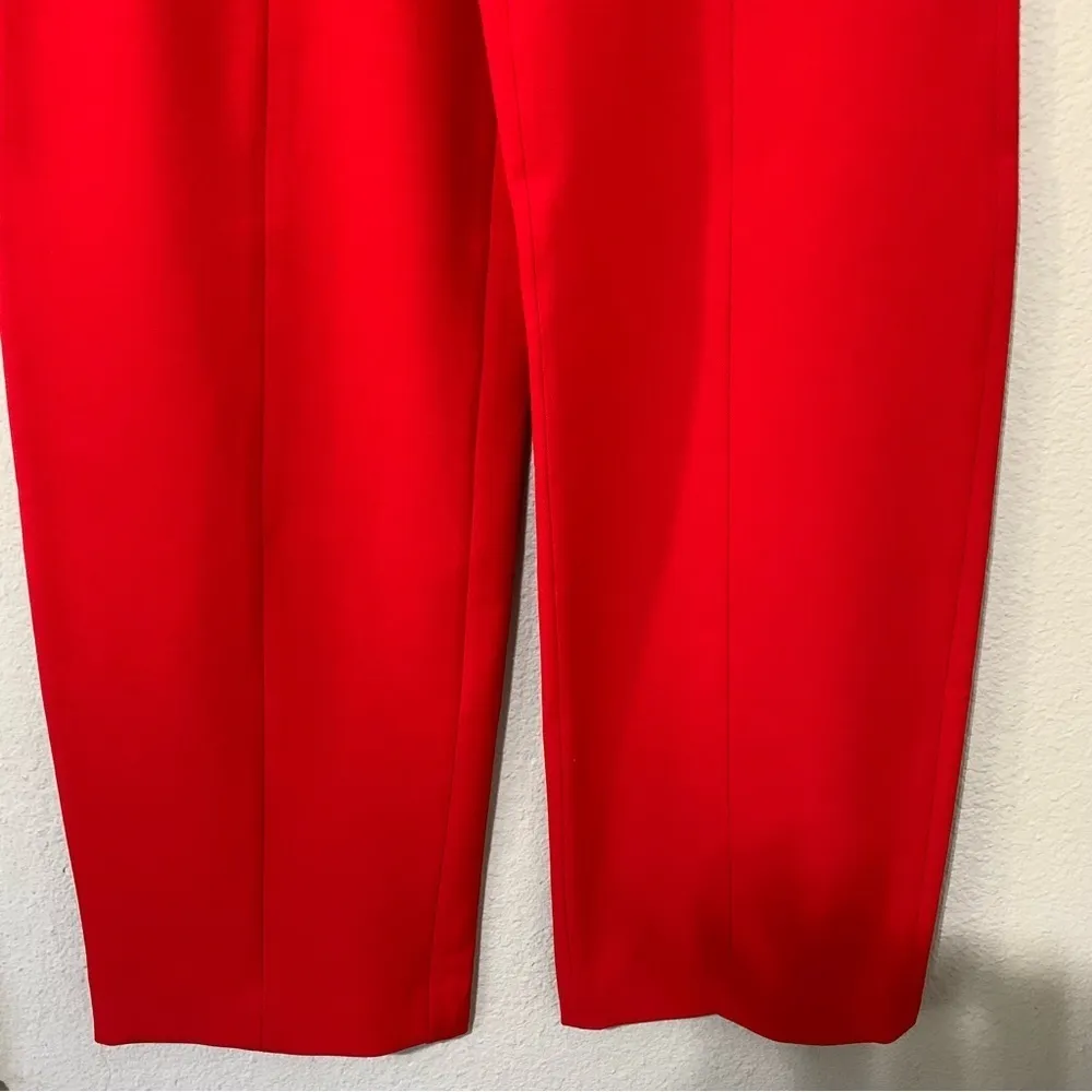 Zara New Bloggers Fav Red Low Rise Formal Pants Limited Studio Edition Size S - Image 12