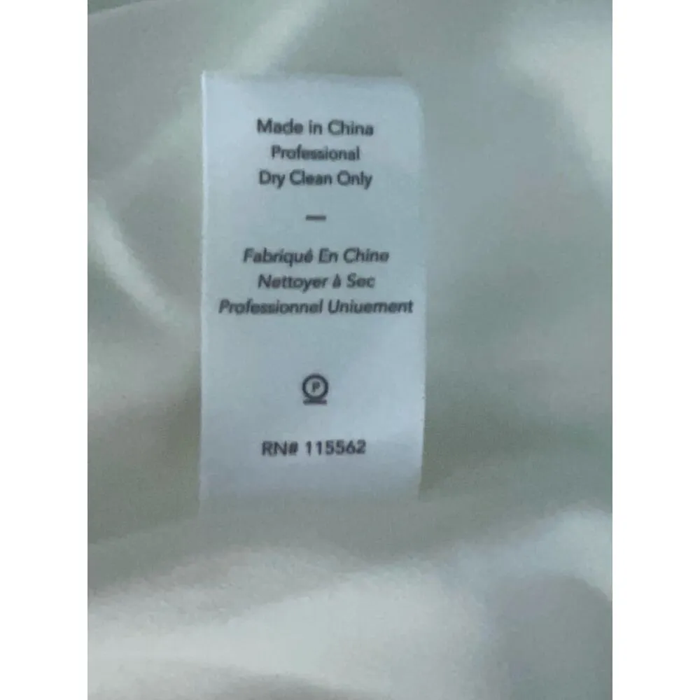 Elizabeth and James White Ivory Heritage James One Button Jacket Blazer Size 4 - Image 10