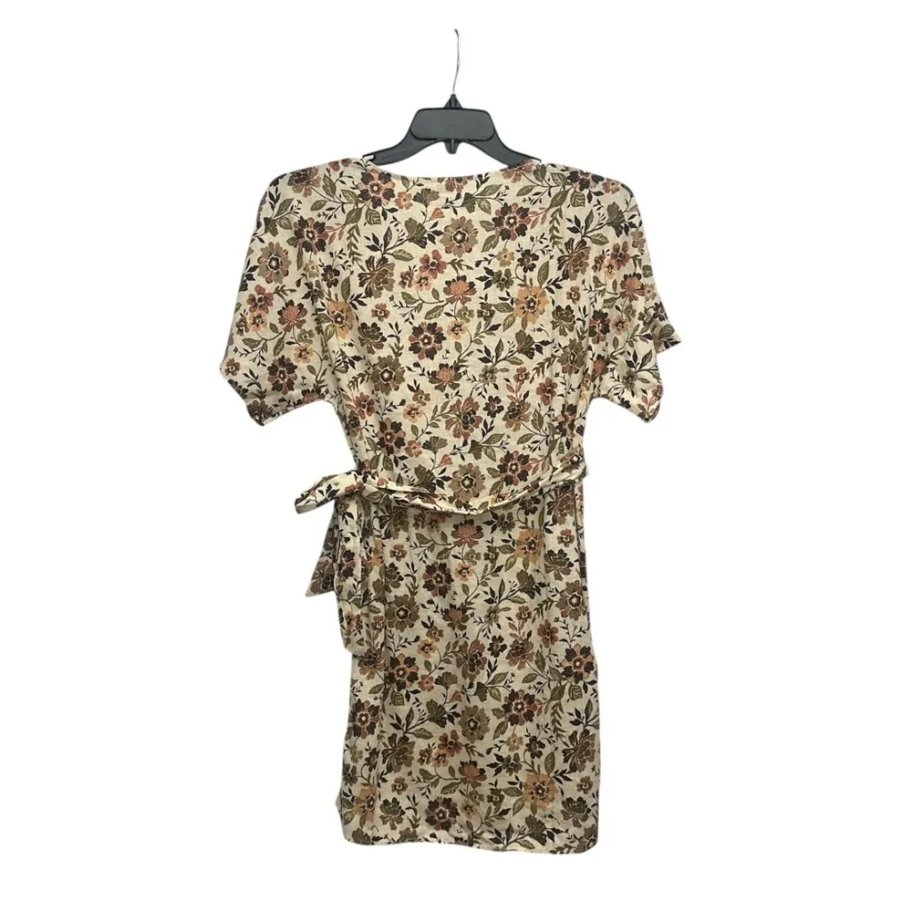 Faherty Willow Wrap Dress Size XS In Taos Floral  Mini Linen Blend Floral - Image 3