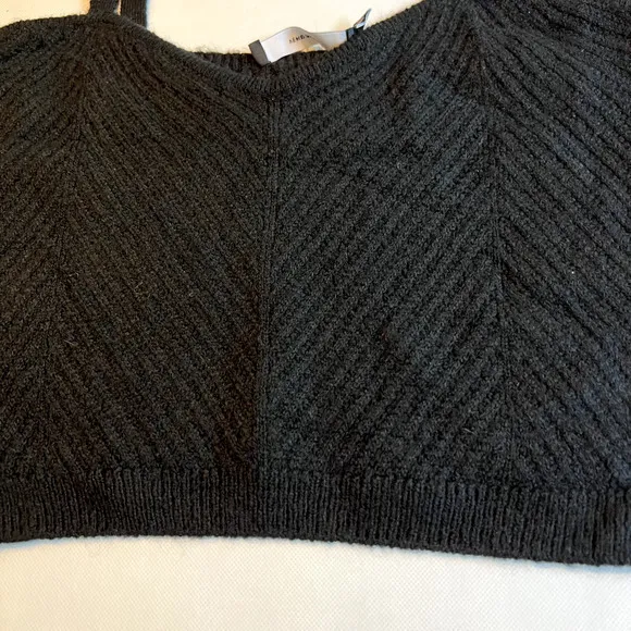 Vero Moda Black Knit Crop Top Sweetheart‎ Neckline Sleeveless Tank EU XL - Image 4