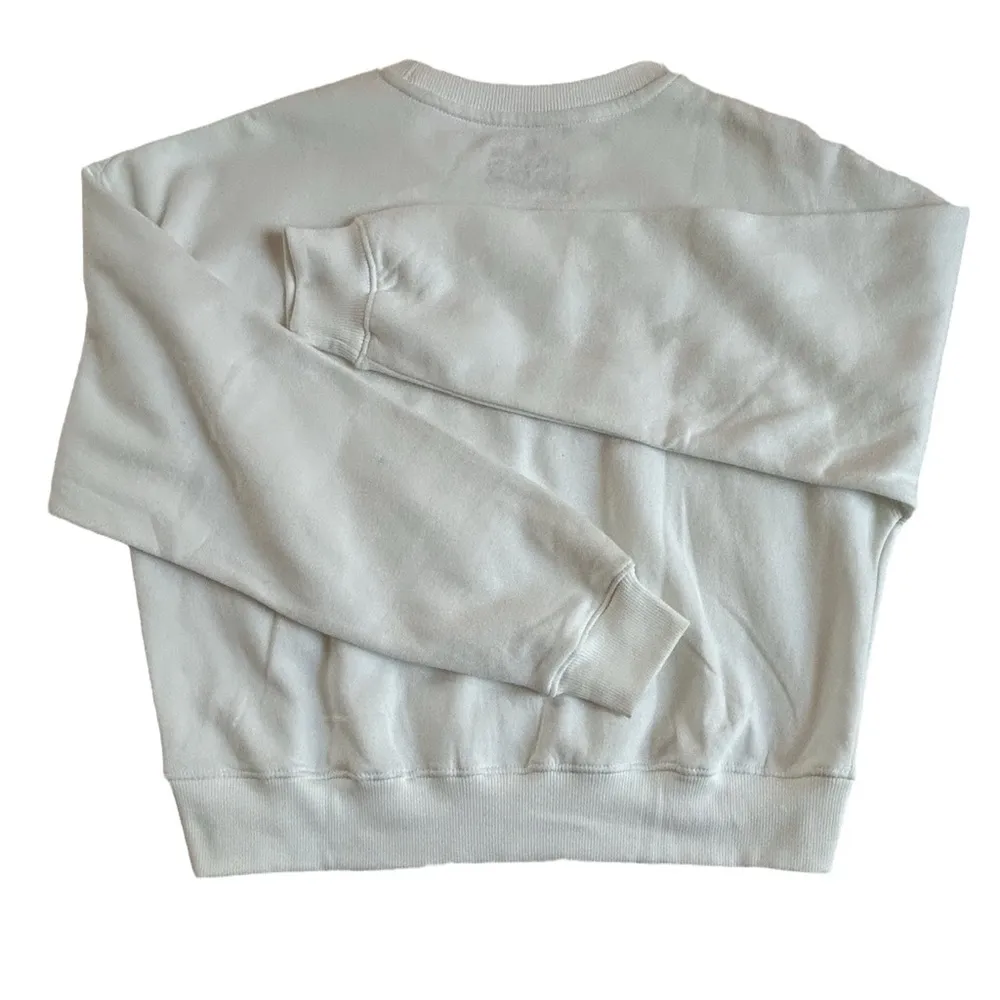 Humorous sarcastic Valentine’s Day crewneck sweatshirt red heart break up NWT SM White - Image 4