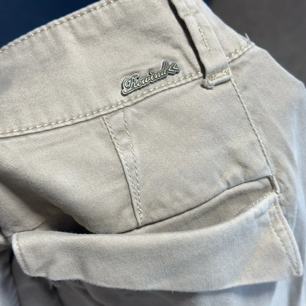 Rewind Womens Jogger Pants Sz 5 Army Cream Outdoorsy High Rise - Image 7