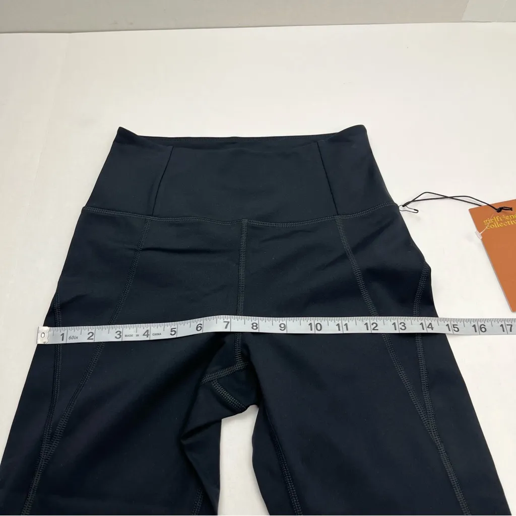 Girlfriend Collective‎ Black High Waist Capri Leggings Size Small Black 4012 NEW - Image 9