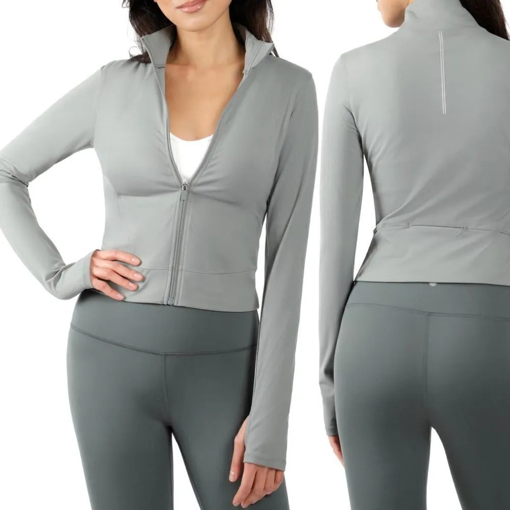 ‎Thumbhole Cuff Stretch Jacket Green Size XXL - Image 2