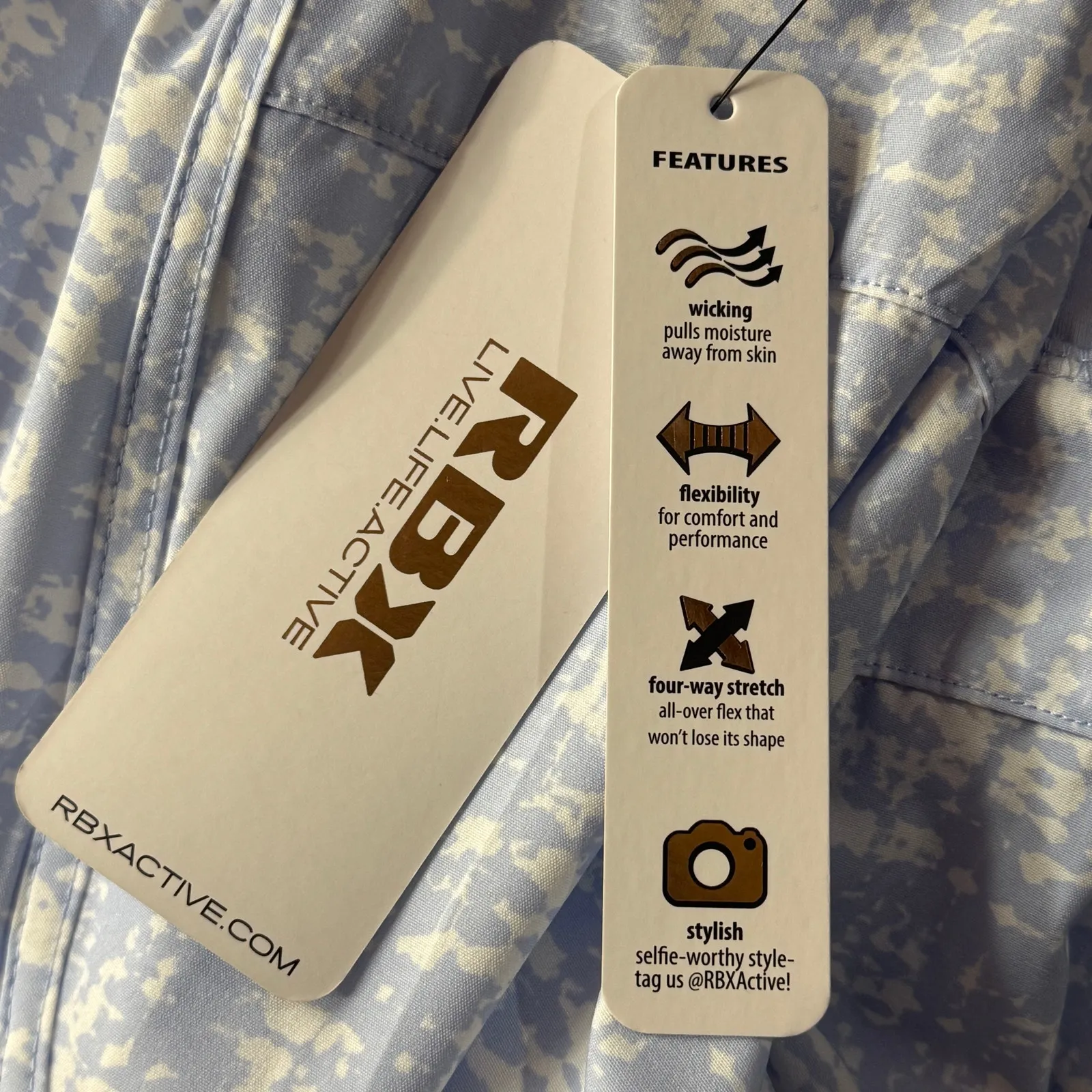 RBX Large Shorts Wicking Stretch Lined Abstract Lightweight Quick - Image 7