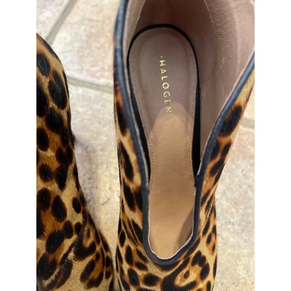 Halogen Calf Skin peep toe stiletto bootie 7.5 - Image 5