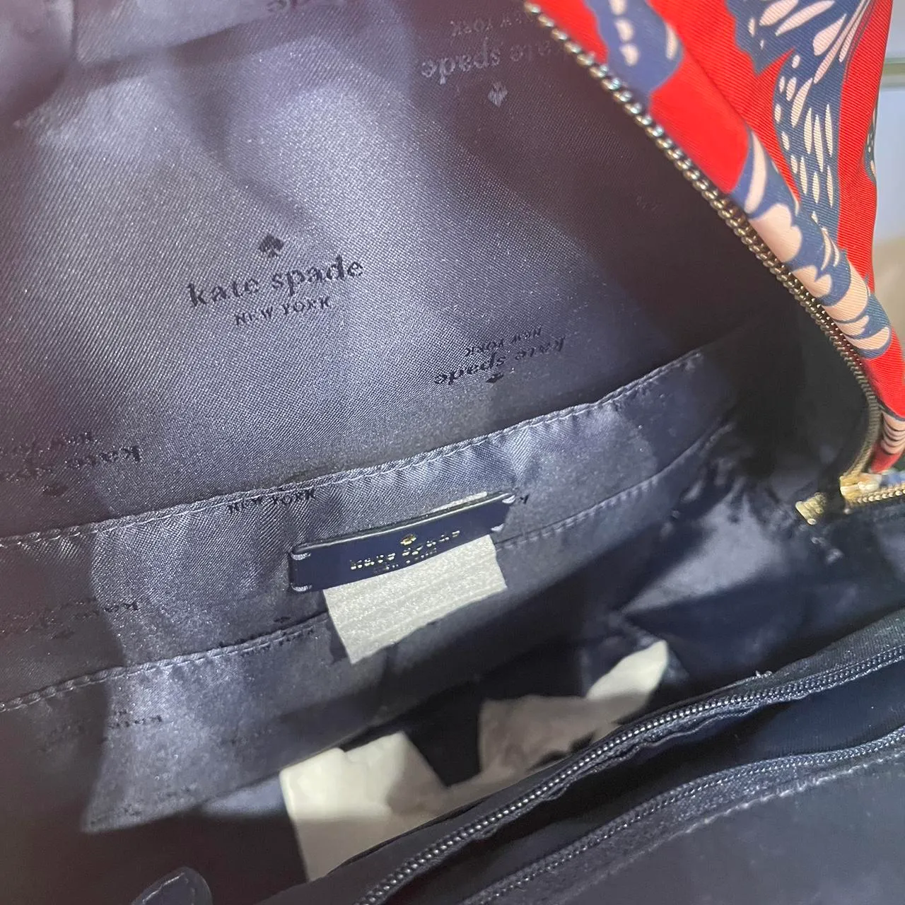 Kate Spade Red Medium Chelsea Butterfly Backpack - Image 4