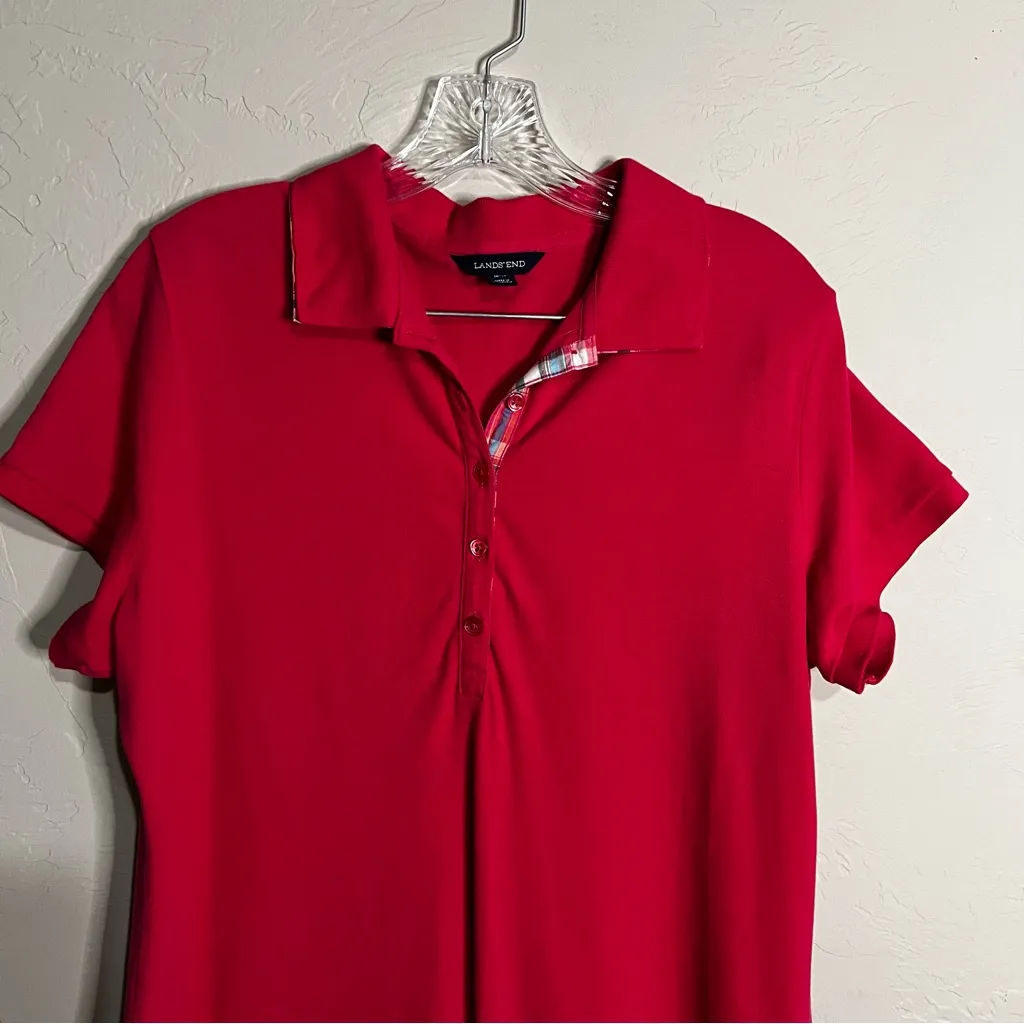 Vibrant Pink Polo Pique Knit Preppy T-Shirt Dress - Image 4