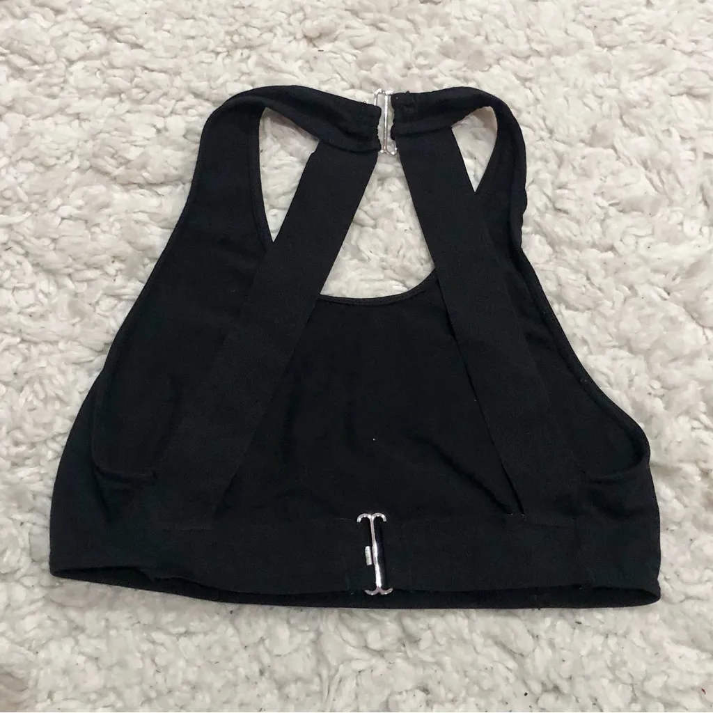 UO Out From Under Cutout Back Strappy Bralette Crop Top Black Small‎ - Image 2