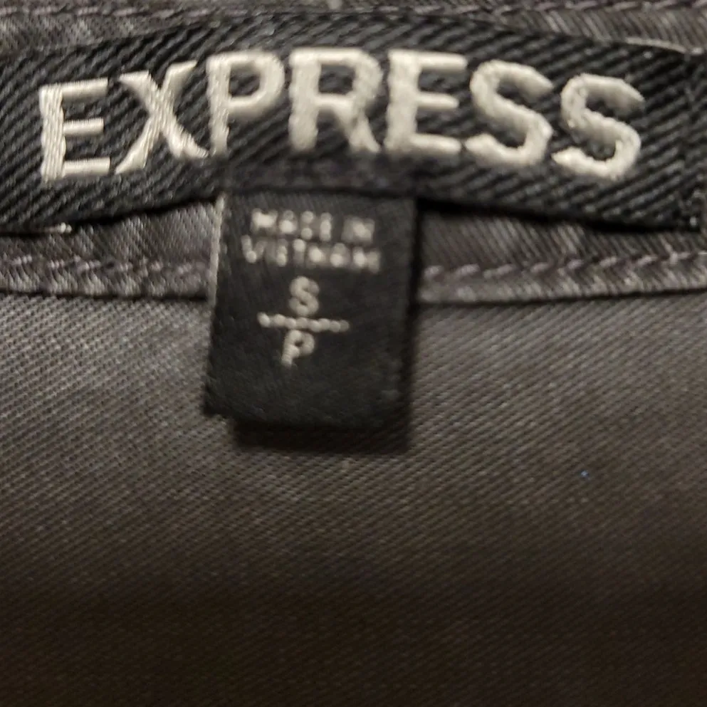 Chambray Charcoal Gray Shirt Dress Lace Up‎ Neckline Rocker Punk Emo Grunge Sz S - Image 4