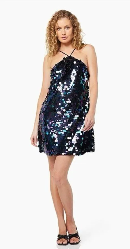 Elliatt Margaret  iridescent paillette embellishments Mini Dress - Image 2