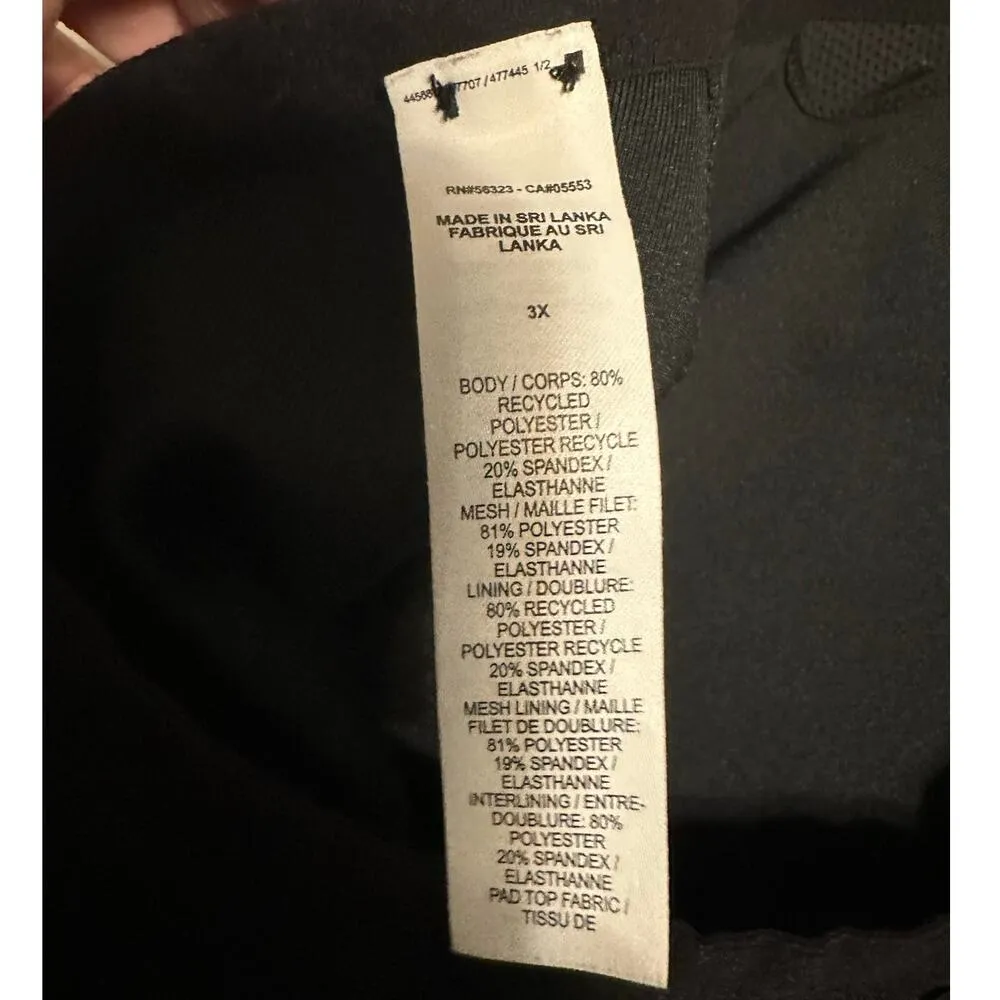 Nike Sports Bra Women's Plus Size 3X Curvy Athletic Athleisure Workout Black - Image 4