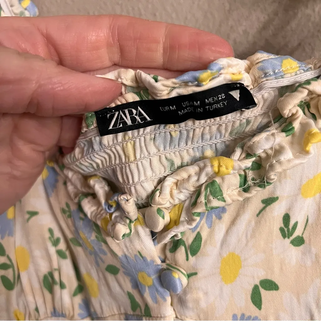 ZARA Satin Effect‎ Print Dress - Image 7