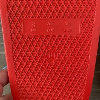 Betty Boop NWT  Slides Sandals Slip On Retro Polka Dots Red Black White Heart Size 10 - Image 4