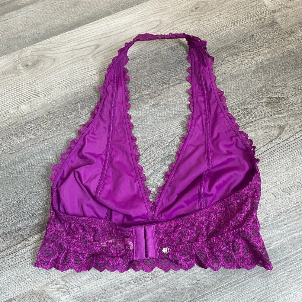 PINK Victoria’s Secret Lace Bralette Purple Small Adjustable Vacation Boho - Image 5