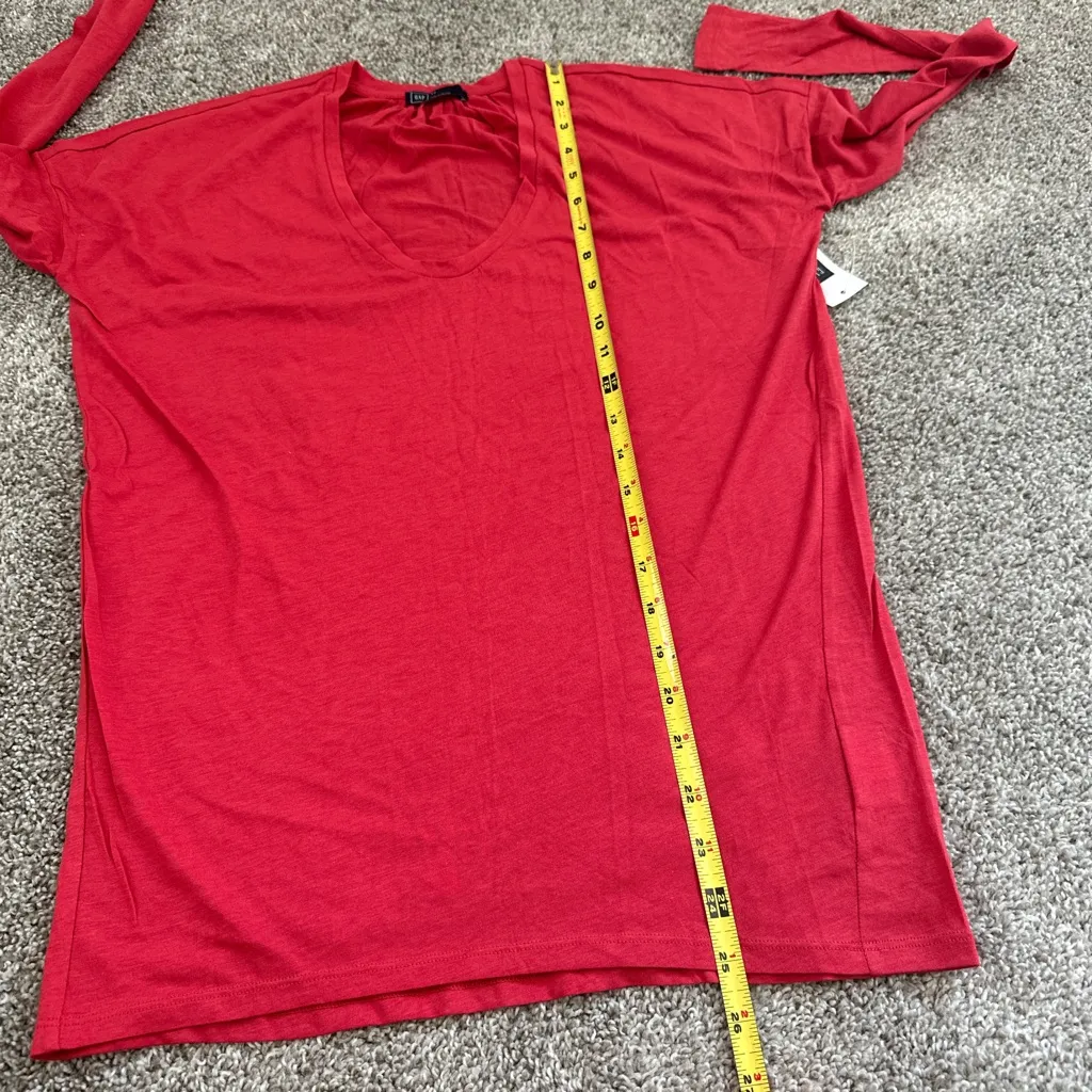 Women's Red V-Neck Long Sleeve Top - Image 6