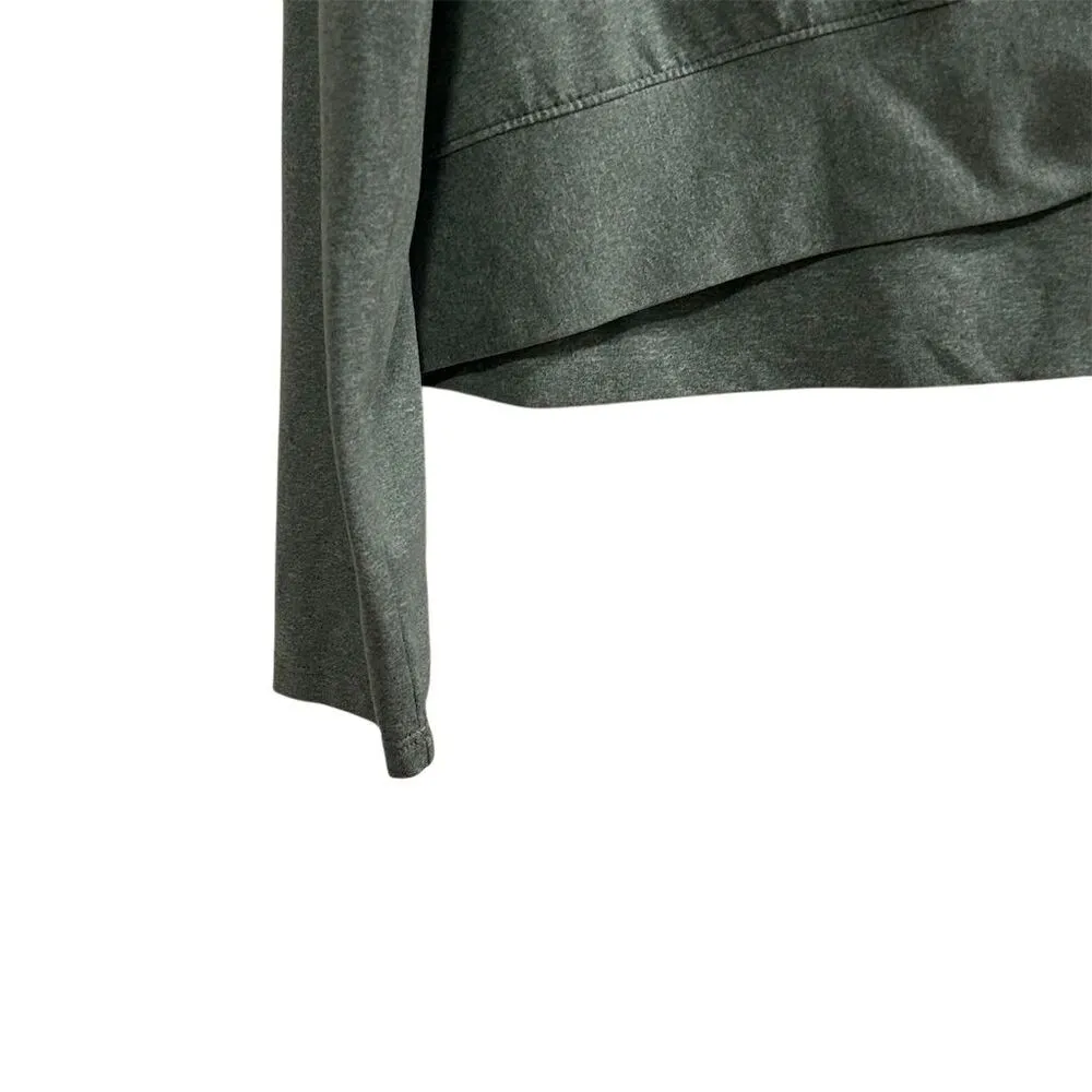 Apana Women's Twist Front Long Sleeve V-Neck Top Green Size S - Image 7