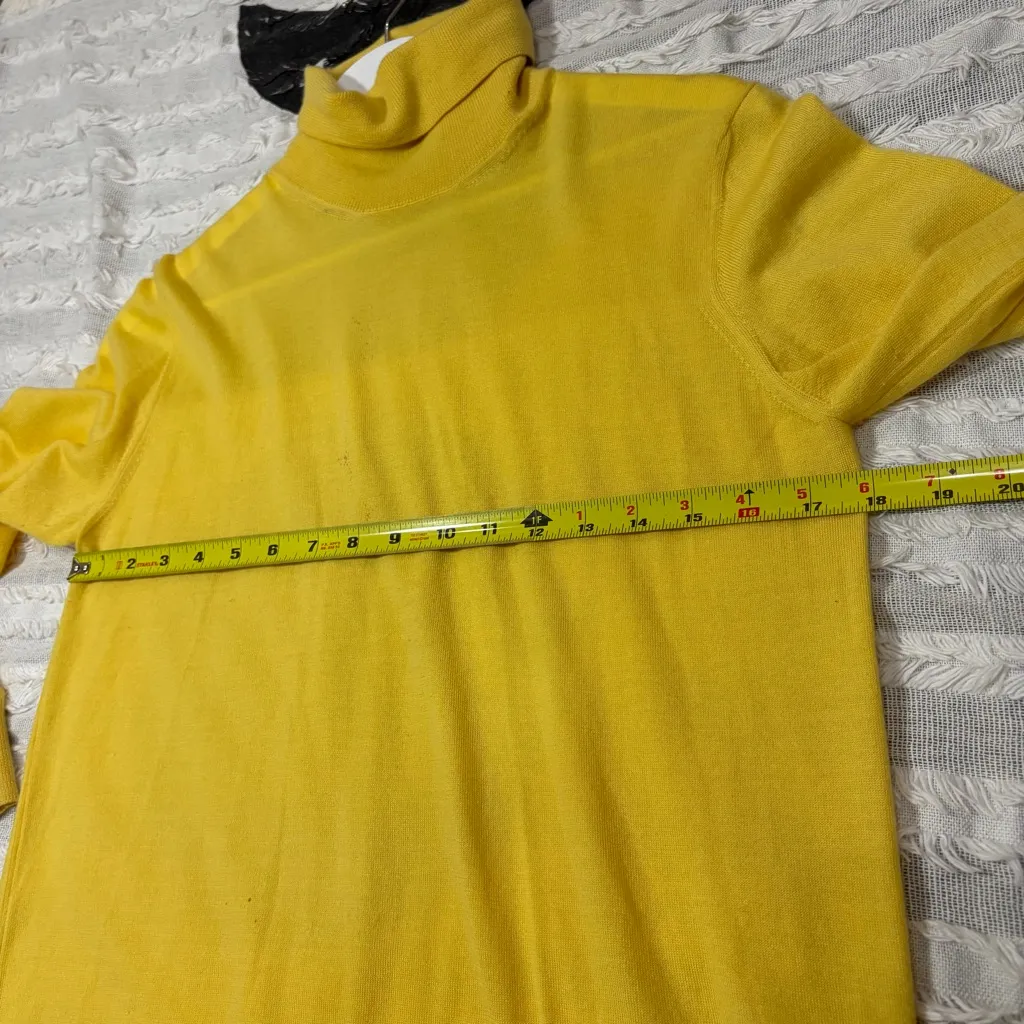Polo Ralph Lauren Purple Label 100% Cashmere Turtleneck Sweater Women’s Sz L Yellow Size L - Image 12