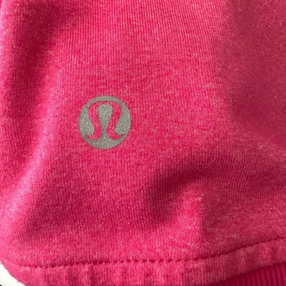Lululemon Athletica Pink Heathered Full Zip Hoodie Jacket Thumbholes Size‎ 6 - Image 10