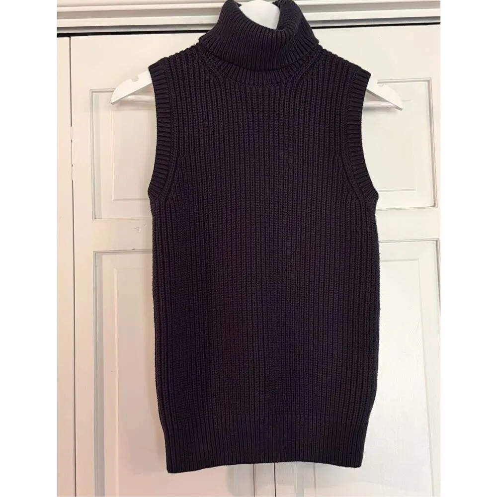 Michael Michael Kors navy blue knit cotton blend sweater vest small - Image 3