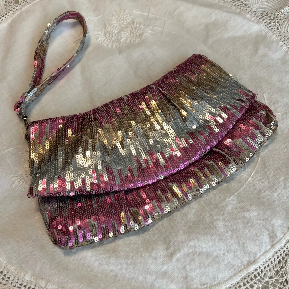 Sequined Clutch Wristlet Pink Silver Gold Prom Wedding Taylor Swift Era’s Tour - Image 2