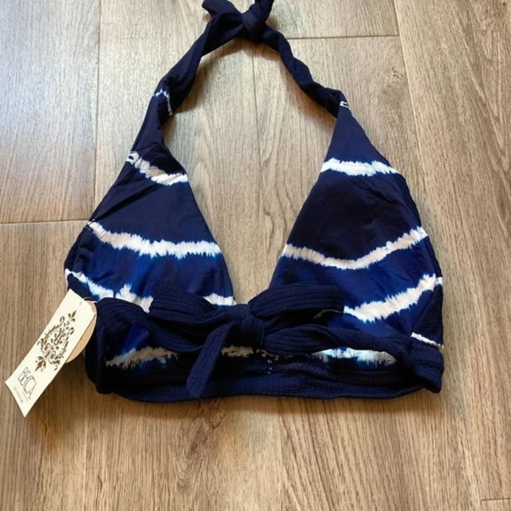 Becca Iconic Swim Halter Tie Dye Bikini Top Size D NWT - Image 5