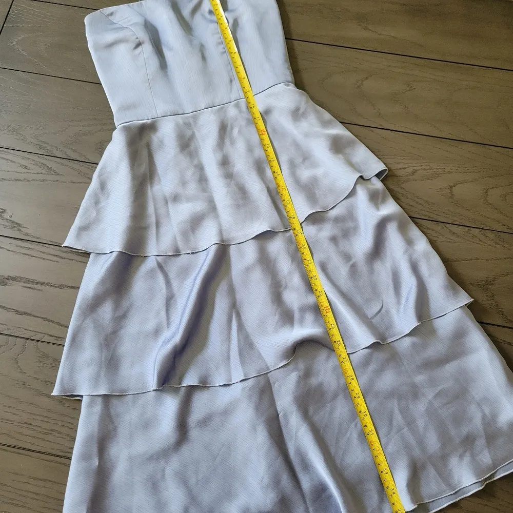 Lazaro blue layered dress party strapless Size 2 - Image 5