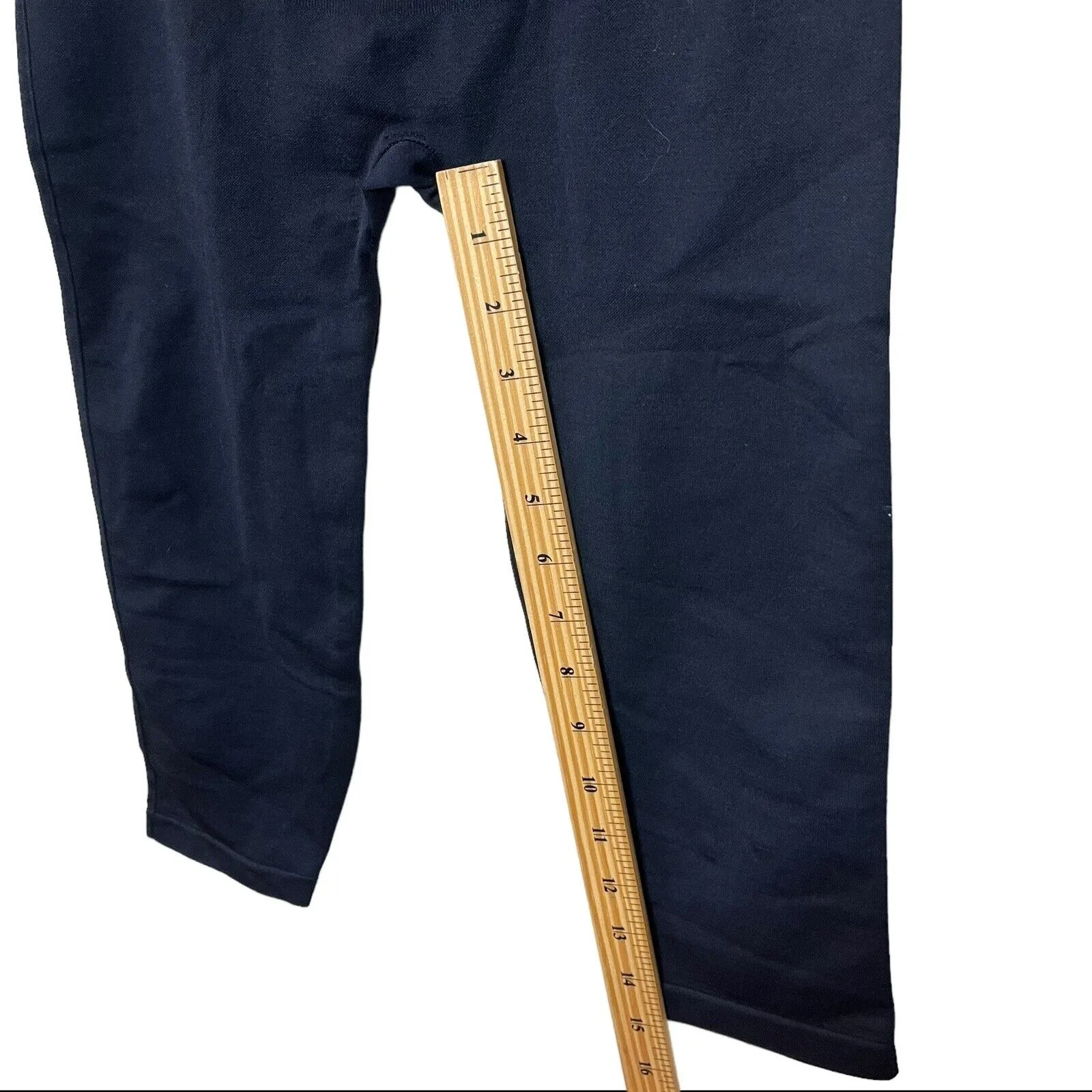 Blanqi Maternity Crop Leggings Navy Belly Support Stretch Women’s Medium Blue Size undefined - Image 10