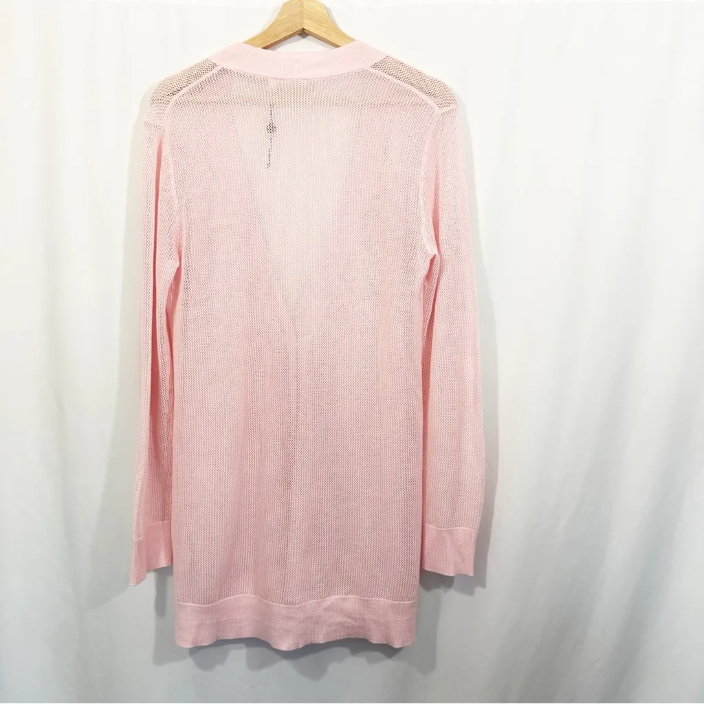 AG Adriano Goldschmied Cameron Longline Knit Cardigan Sweater in Pink - Image 6