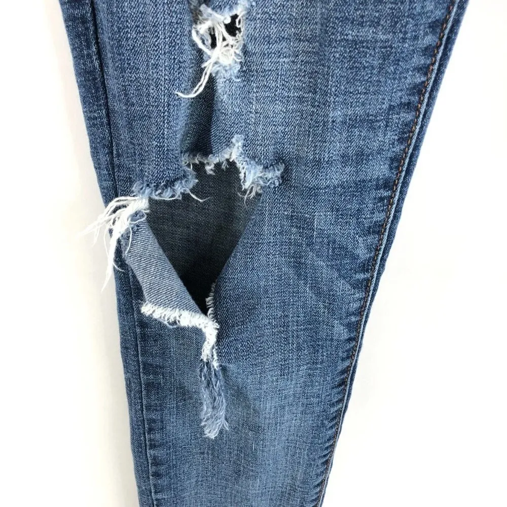 American Eagle Womens Jeans Hi-Rise Jegging Distressed Medium Wash Size 2 - Image 2