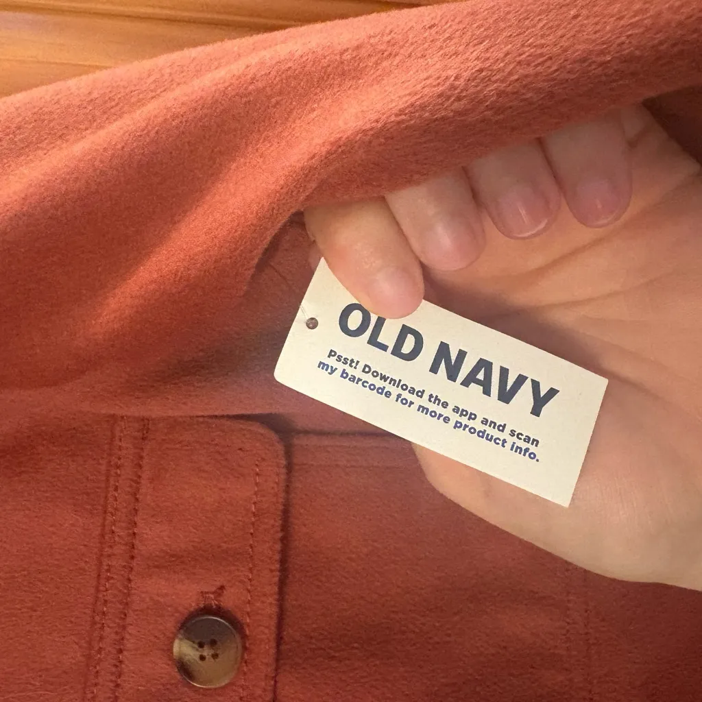 Old Navy Size Small Rust Red Shacket Jacket New With Tags - Image 4