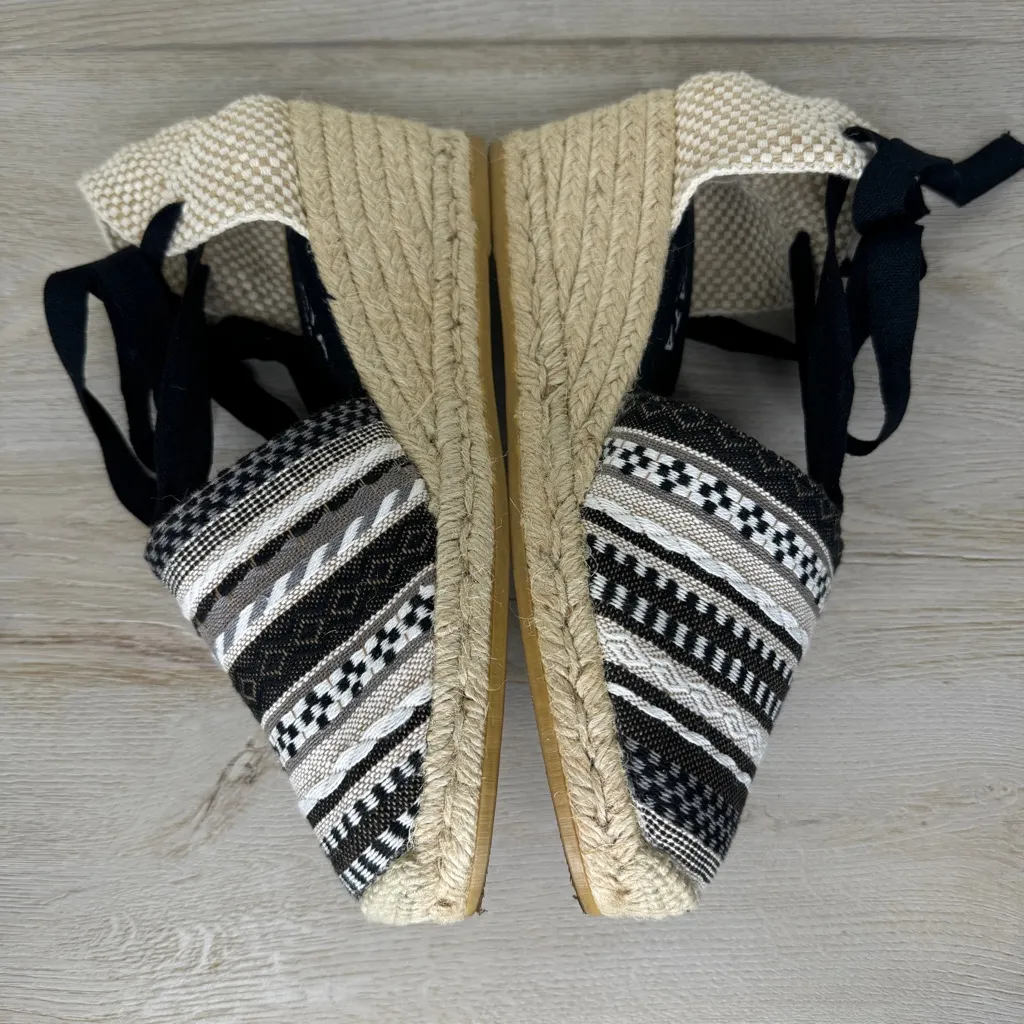 Viscata Barcelona Escala Espadrille Wedge Sandals Lace Up size 41 Tan - Image 4