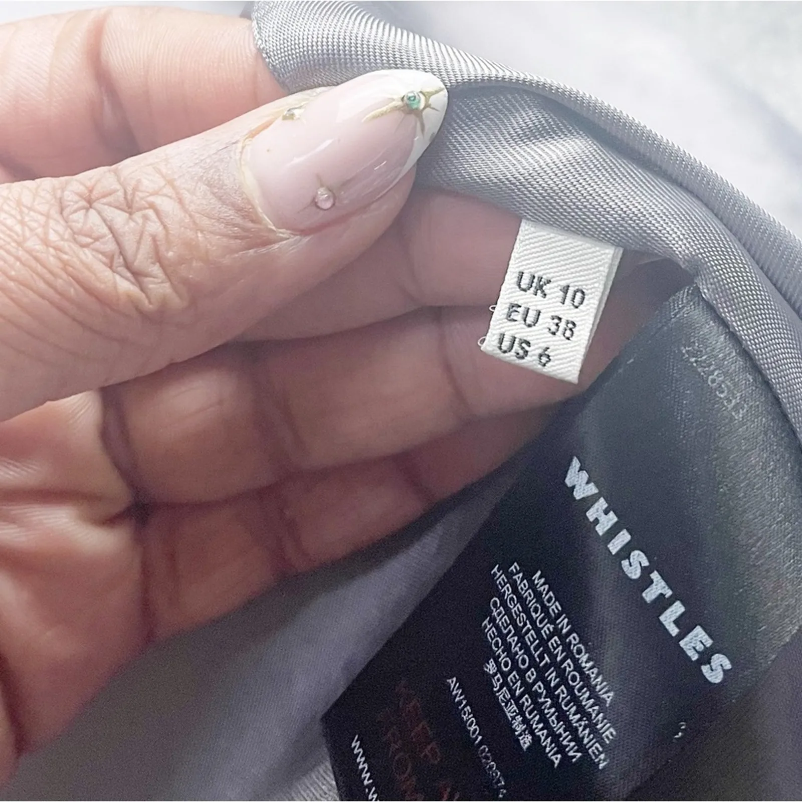 Whistles Grey Wool Button Down Coat‎ Size 6 Gray - Image 7