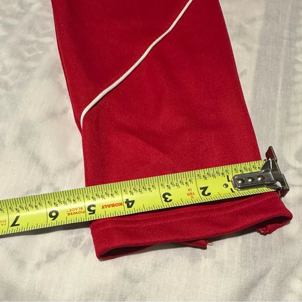 Adidas women regular fit  Red Joggers with White Stripes - Image 12