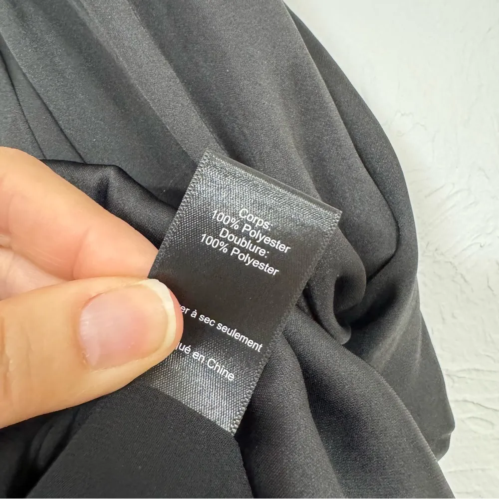 Astr The Label Satin Short Sleeve Blouse Womens XS Bubble Hem Puff Sleeve Shirt - Image 5