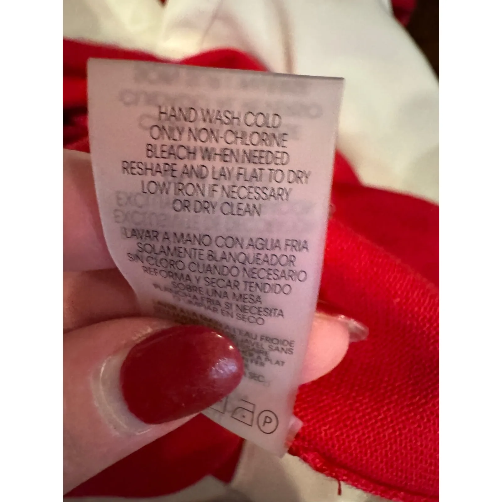 Karl Lagerfeld Sweater Women Small Red Knit Layered Beaded Neckline Preppy Party - Image 10