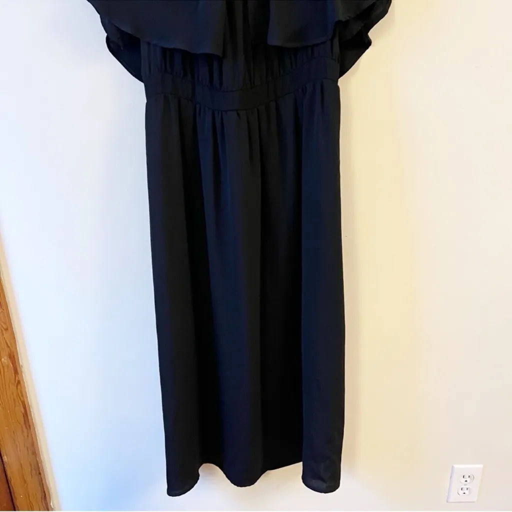 dRA los angeles Midi Dress Size Large off the shoulder black goth romantic - Image 3