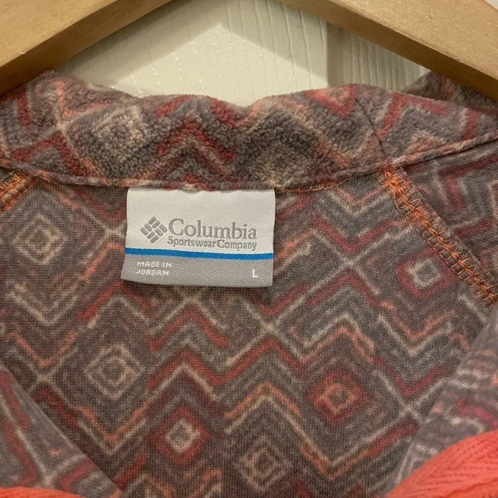 Columbia Patterned Lightweight Quarter Zip Fleece Jacket - Image 4