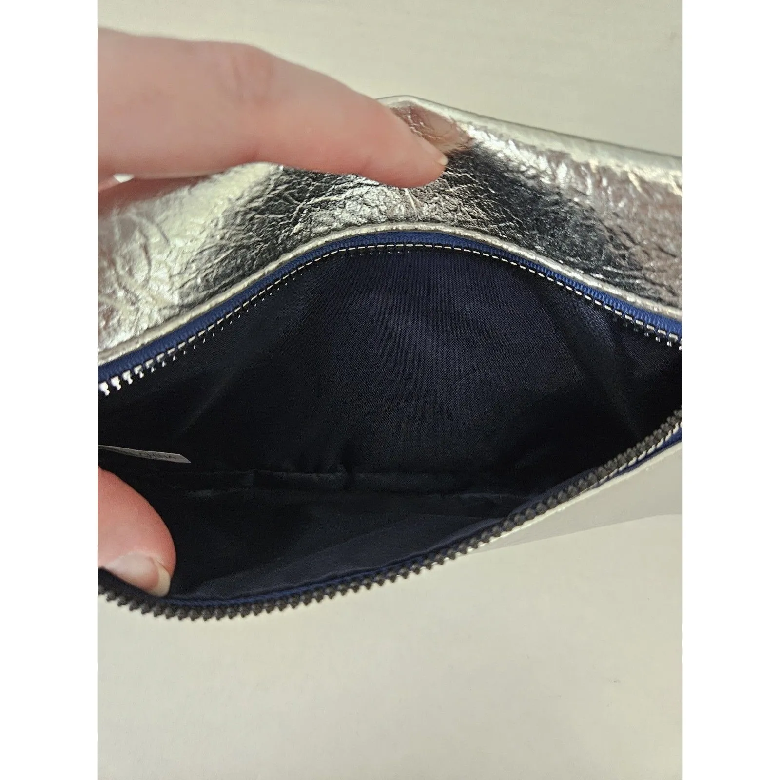 Silver Cosmetic Pouch With Mickey Mouse Head Charm - Image 3