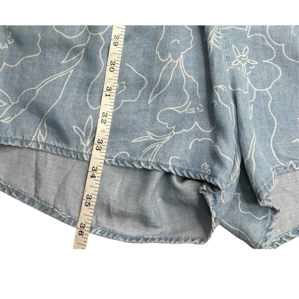 Cloth & Stone  Blue Chambray Romper Size S - Image 10