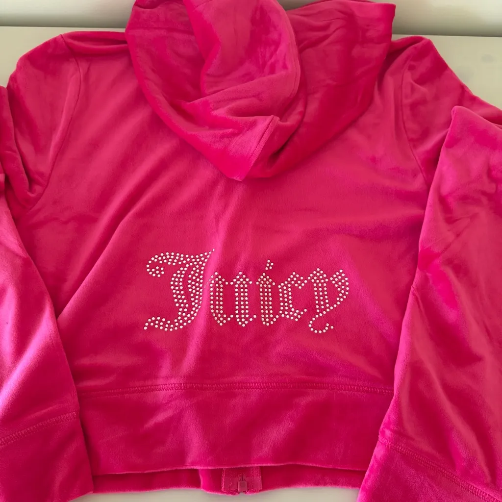 NWT JUICY COUTURE 2pc Velour Track Set Pink Size L - Image 4