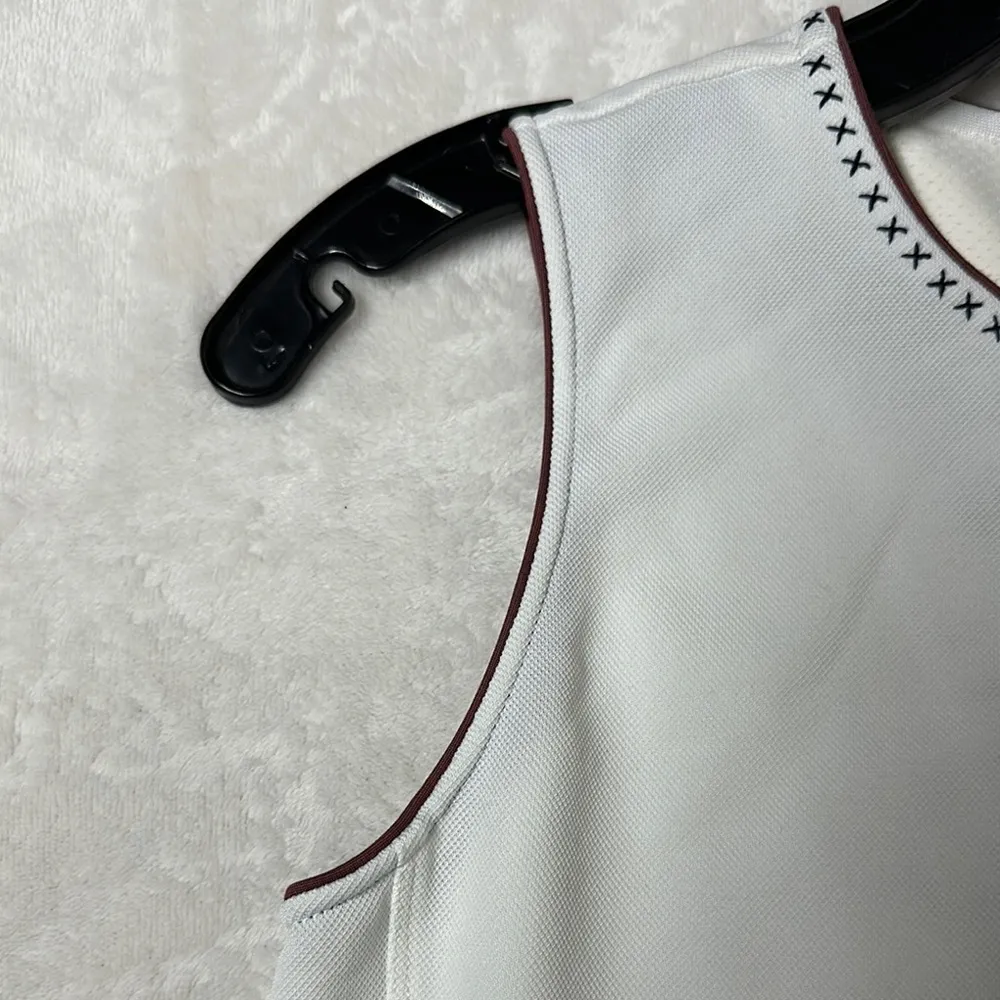 Tory Sport White Sleeveless Tennis Tank Dress with Quarter - Image 8