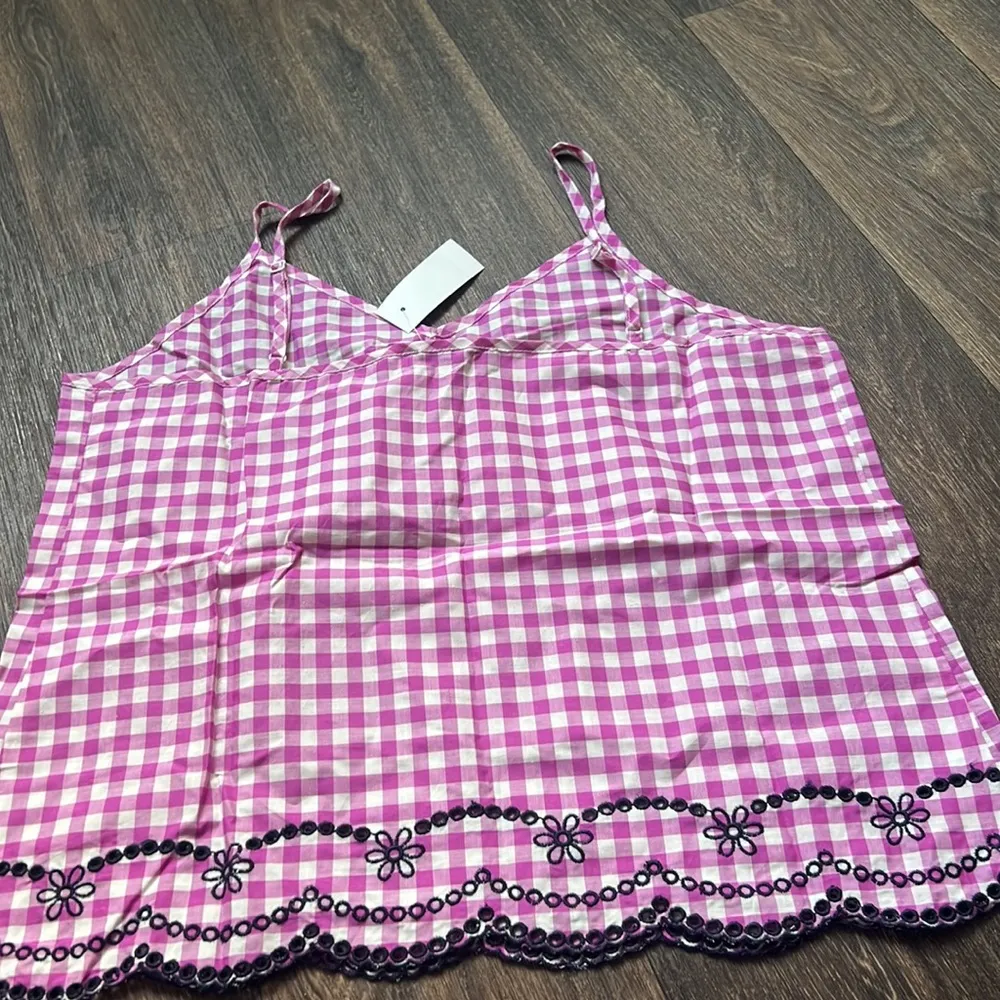 Ann Taylor Purple Plaid Blouse - Image 3