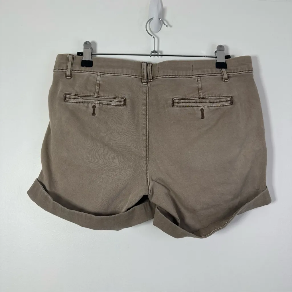 Anthropologie Pilcro Hyphen Dark Khaki Chino Shorts Size 6/28 - Image 3