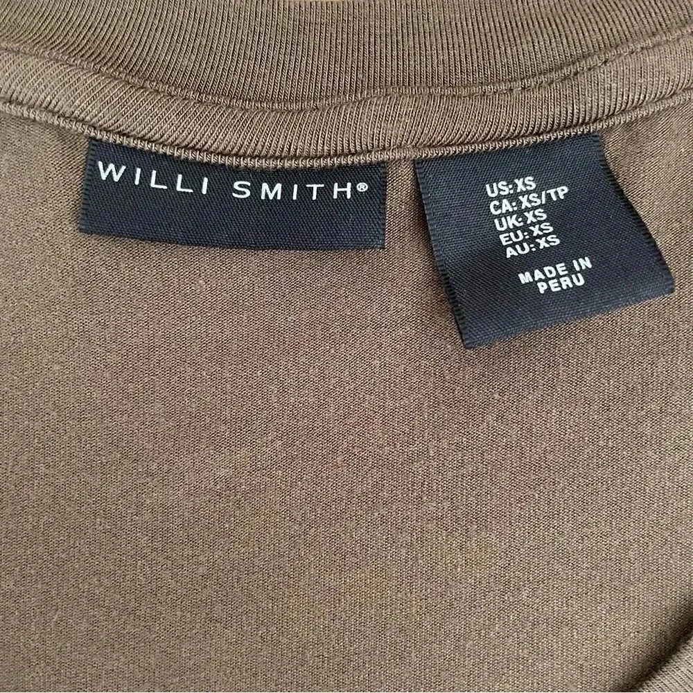 Willie Smith Modal Brown Long Sleeves V-Neck Essential Women’s Tee SZ XS - Image 11