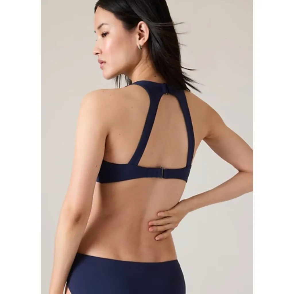 New Athleta MALDIVES BRA CUP BIKINI TOP Dress Blue 34D/DD - Image 2
