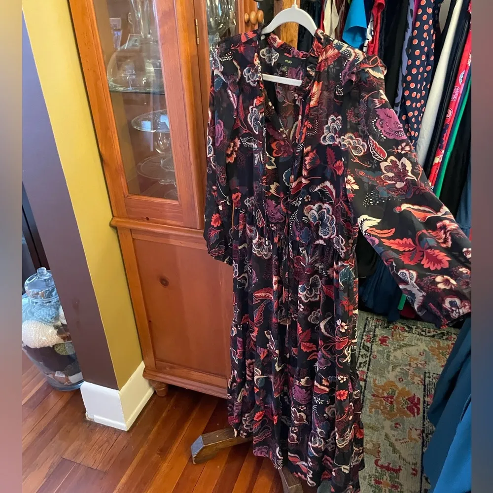 Maia floral chiffon dress sz 12 - Image 6